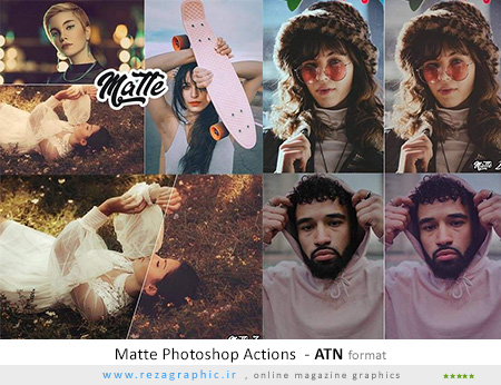 اکشن فتوشاپ افکت مات - Matte Photoshop Actions
